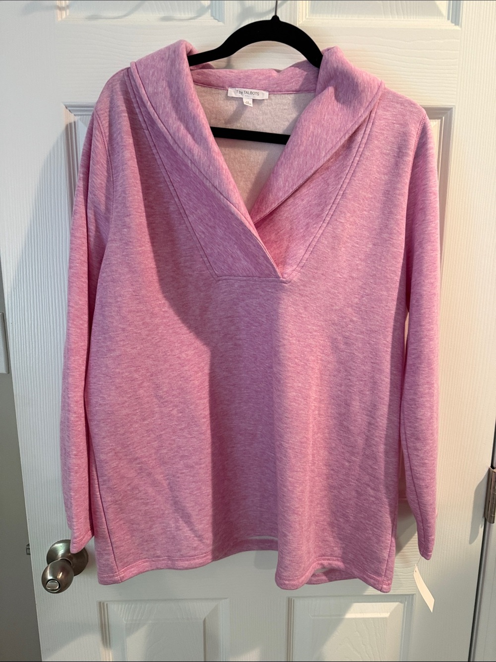 Talbots Pink Hooded Pullover Top
